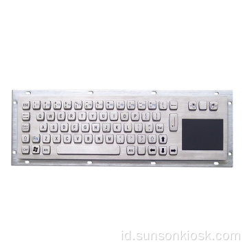 Keyboard Logam Stainless Steel dengan Touchpad